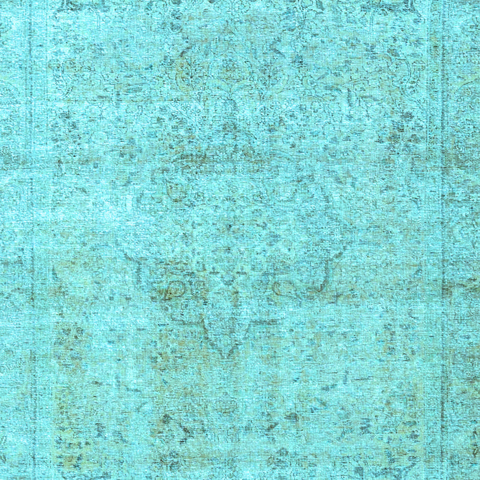 Machine Washable Persian Light Blue Traditional Rug, wshtr4063lblu