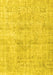 Machine Washable Persian Yellow Traditional Rug, wshtr4063yw