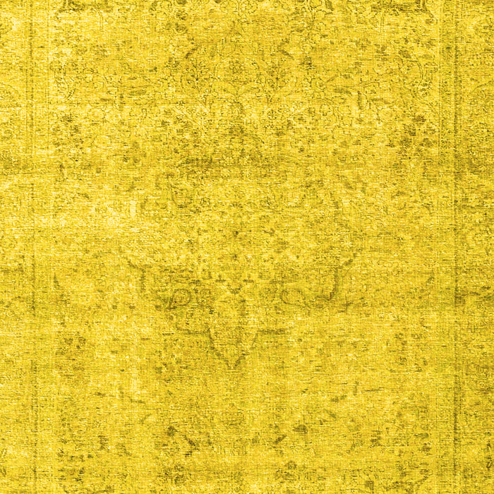 Machine Washable Persian Yellow Traditional Rug, wshtr4063yw