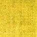 Square Persian Yellow Traditional Rug, tr4063yw