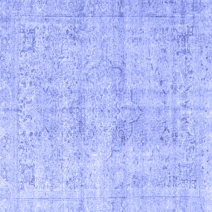 Square Persian Blue Traditional Rug, tr4063blu