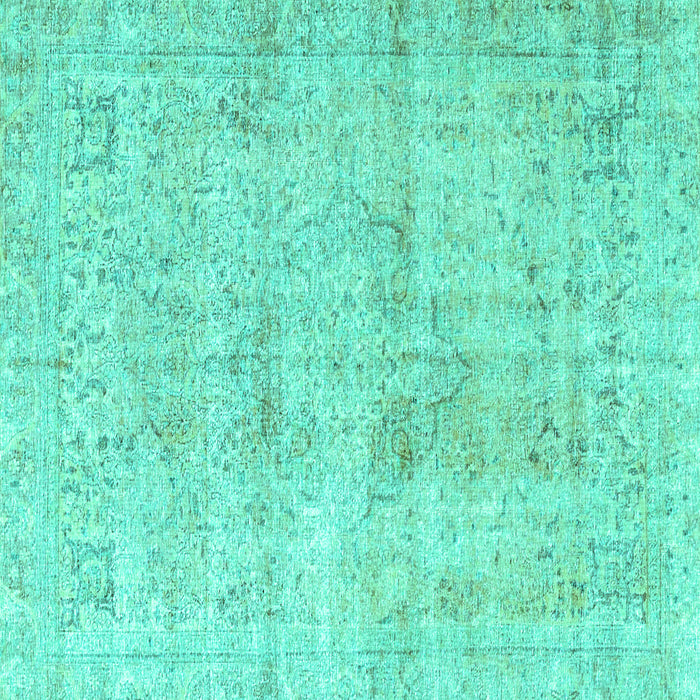 Square Persian Turquoise Traditional Rug, tr4063turq