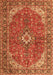 Medallion Orange Traditional Rug, tr4064org