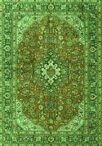 Medallion Green Traditional Rug, tr4064grn