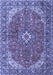 Medallion Blue Traditional Rug, tr4064blu