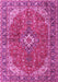 Medallion Pink Traditional Rug, tr4064pnk