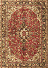 Medallion Brown Traditional Rug, tr4064brn