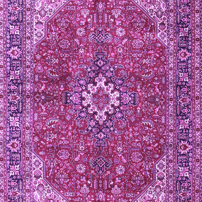 Machine Washable Medallion Purple Traditional Area Rugs, wshtr4064pur