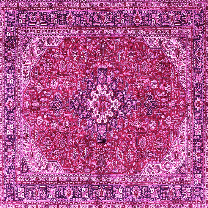 Square Medallion Pink Traditional Rug, tr4064pnk