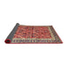 Sideview of Traditional Fire Brick Red Persian Rug, tr4065