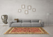 Machine Washable Persian Brown Traditional Rug in a Living Room,, wshtr4065brn