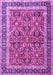 Machine Washable Persian Purple Traditional Area Rugs, wshtr4065pur