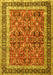 Machine Washable Persian Yellow Traditional Rug, wshtr4065yw