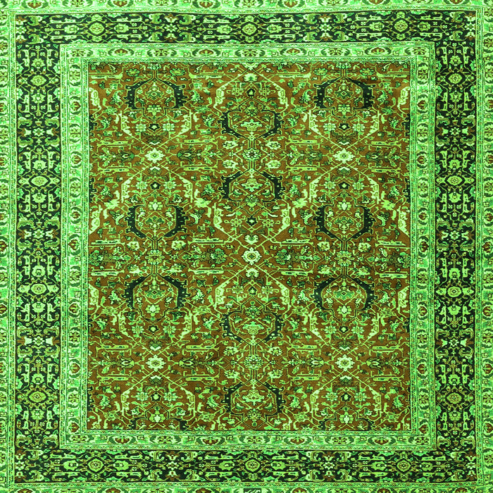 Serging Thickness of Persian Green Traditional Rug, tr4065grn