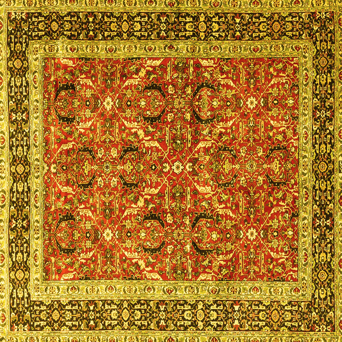 Square Persian Yellow Traditional Rug, tr4065yw