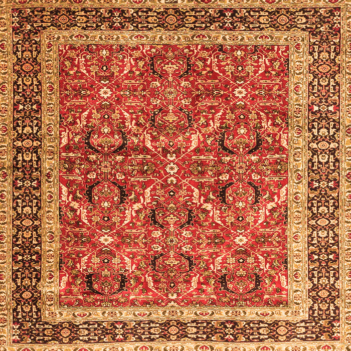 Serging Thickness of Persian Orange Traditional Rug, tr4065org