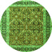 Machine Washable Persian Green Traditional Area Rugs, wshtr4065grn