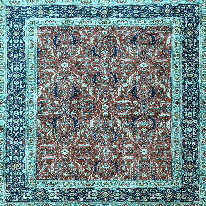 Square Persian Light Blue Traditional Rug, tr4065lblu