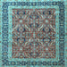 Square Persian Light Blue Traditional Rug, tr4065lblu