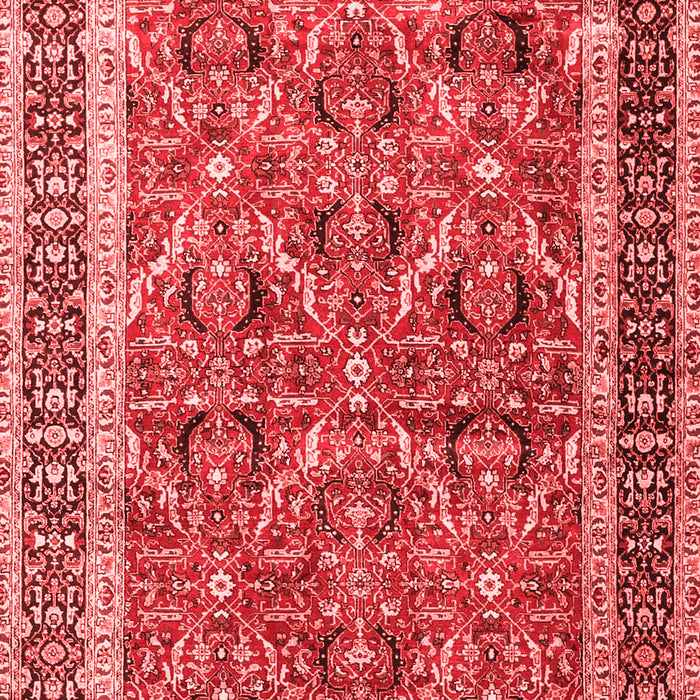 Machine Washable Persian Red Traditional Rug, wshtr4065red