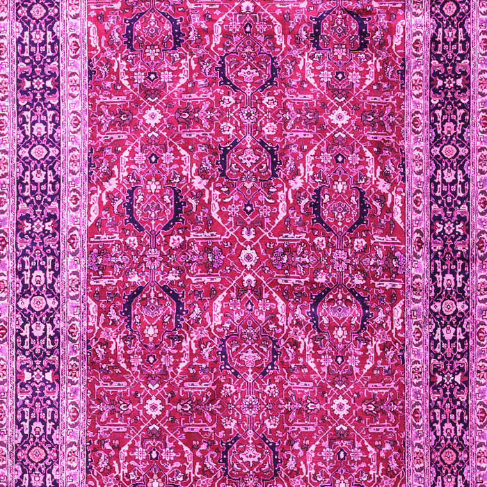 Machine Washable Persian Pink Traditional Rug, wshtr4065pnk