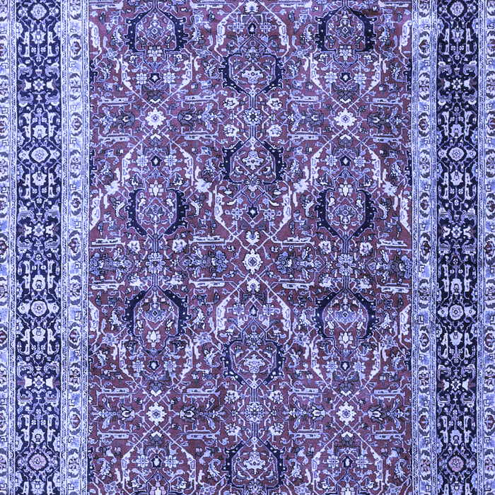 Machine Washable Persian Blue Traditional Rug, wshtr4065blu