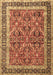 Machine Washable Persian Brown Traditional Rug, wshtr4065brn