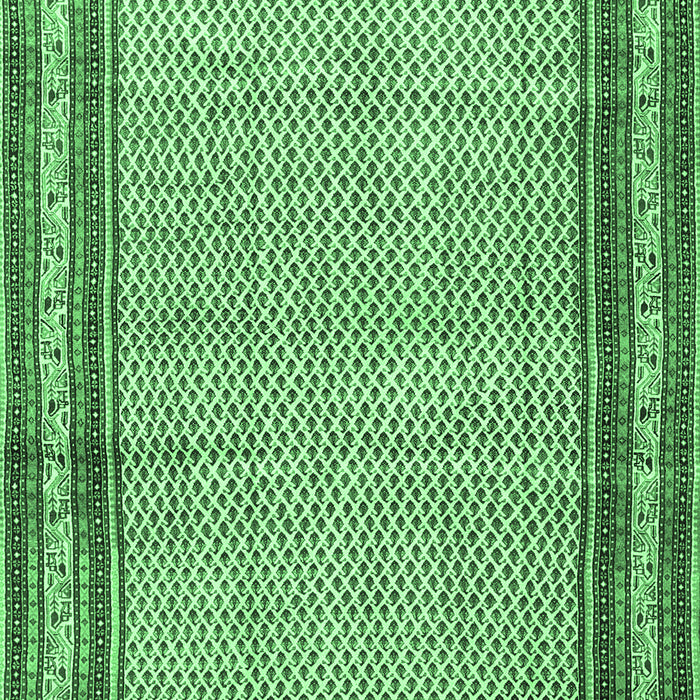 Machine Washable Persian Emerald Green Traditional Area Rugs, wshtr4066emgrn