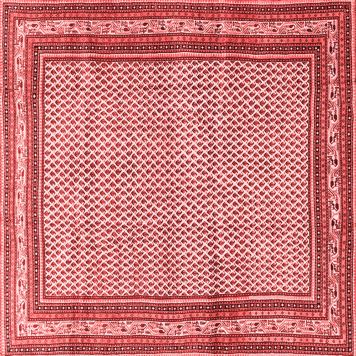 Machine Washable Persian Red Traditional Rug, wshtr4066red