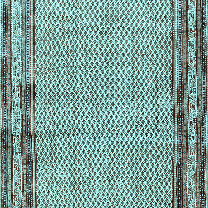 Machine Washable Persian Light Blue Traditional Rug, wshtr4066lblu