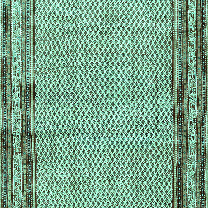 Machine Washable Persian Turquoise Traditional Area Rugs, wshtr4066turq
