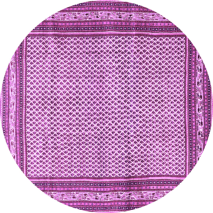Round Persian Purple Traditional Rug, tr4066pur