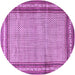 Round Persian Purple Traditional Rug, tr4066pur