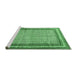 Sideview of Machine Washable Persian Emerald Green Traditional Area Rugs, wshtr4066emgrn