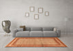 Machine Washable Persian Orange Traditional Area Rugs in a Living Room, wshtr4066org