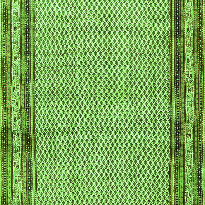 Serging Thickness of Machine Washable Persian Green Traditional Area Rugs, wshtr4066grn