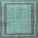 Square Persian Light Blue Traditional Rug, tr4066lblu