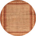 Square Persian Orange Traditional Rug, tr4066org