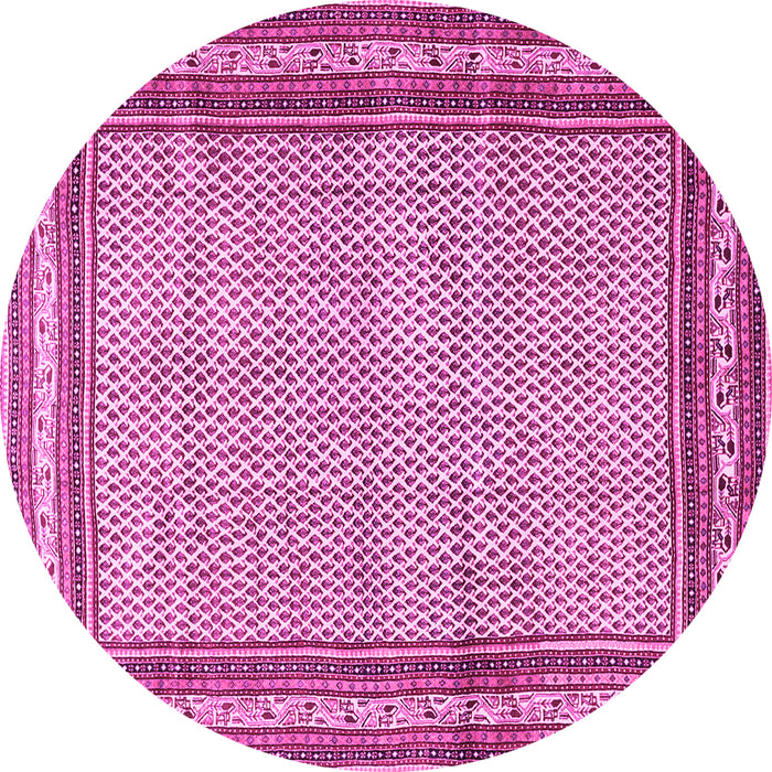 Round Persian Pink Traditional Rug, tr4066pnk