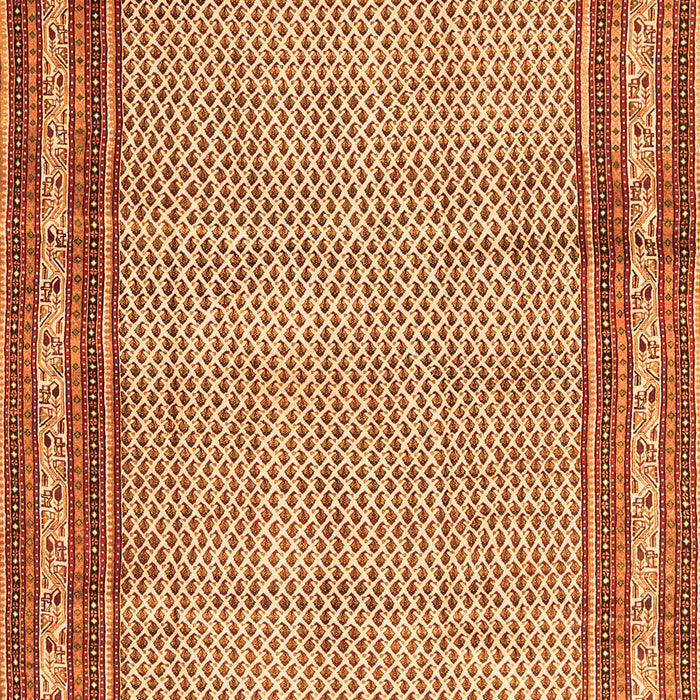 Serging Thickness of Machine Washable Persian Orange Traditional Area Rugs, wshtr4066org