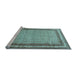 Sideview of Machine Washable Persian Light Blue Traditional Rug, wshtr4066lblu