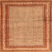 Serging Thickness of Persian Orange Traditional Rug, tr4066org