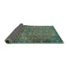 Sideview of Persian Turquoise Traditional Rug, tr4067turq