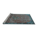 Sideview of Machine Washable Persian Light Blue Traditional Rug, wshtr4067lblu