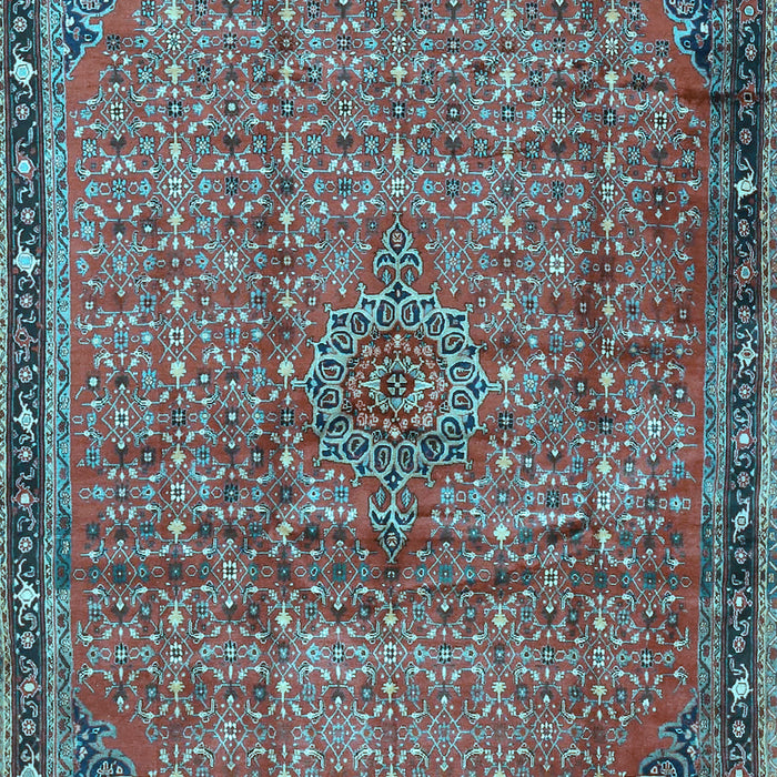 Machine Washable Persian Light Blue Traditional Rug, wshtr4067lblu