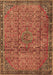 Machine Washable Persian Brown Traditional Rug, wshtr4067brn