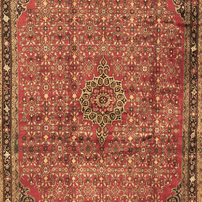 Machine Washable Persian Brown Traditional Rug, wshtr4067brn
