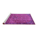 Sideview of Machine Washable Persian Purple Traditional Area Rugs, wshtr4067pur