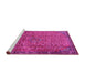 Sideview of Machine Washable Persian Pink Traditional Rug, wshtr4067pnk