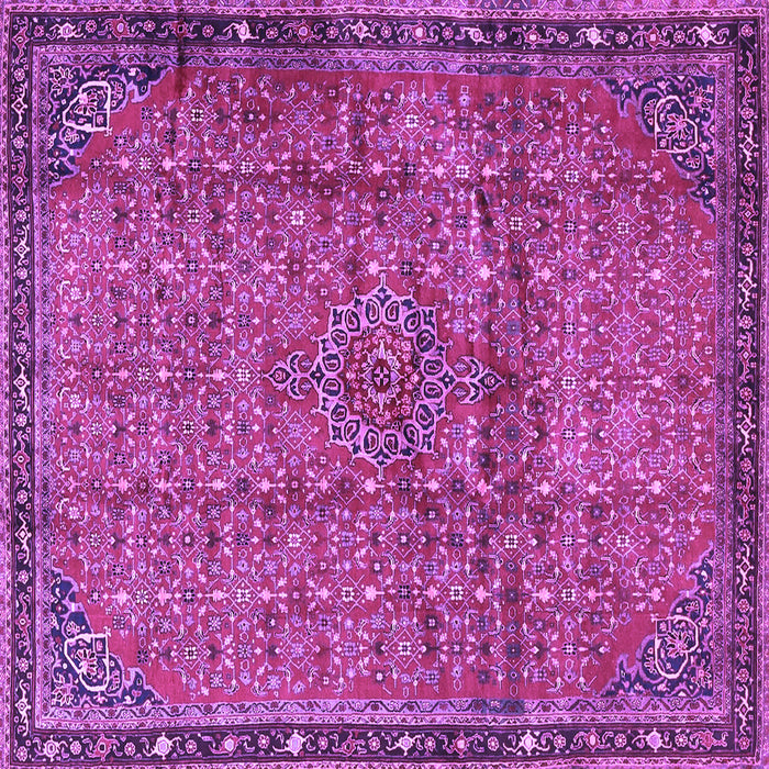 Square Machine Washable Persian Purple Traditional Area Rugs, wshtr4067pur